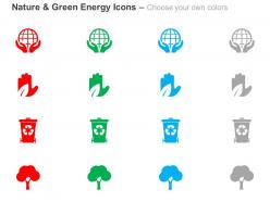 Earth protection green energy generation ppt icons graphics