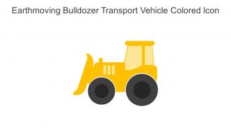 Earthmoving Bulldozer Transport Vehicle Colored Icon In Powerpoint Pptx Png And Editable Eps Format