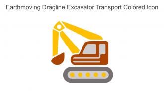 Earthmoving Dragline Excavator Transport Colored Icon In Powerpoint Pptx Png And Editable Eps Format