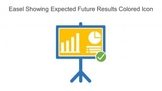 Easel Showing Expected Future Results Colored Icon Powerpoint Pptx Png And Editable Eps Format