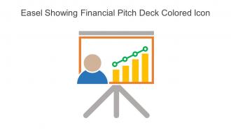 Easel Showing Financial Pitch Deck Colored Icon Powerpoint Pptx Png And Editable Eps Format