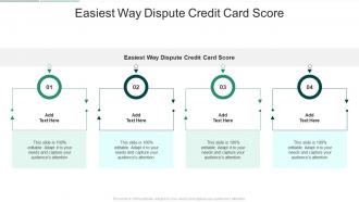 Easiest Way Dispute Credit Card Score In Powerpoint And Google Slides Cpb