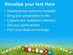 Easter bunnies celebration of jesus return happy day powerpoint templates ppt backgrounds for slides