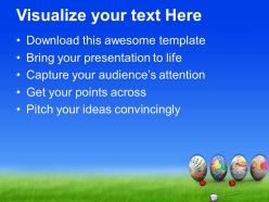 Easter bunnies colorful eggs holidays powerpoint templates ppt backgrounds for slides