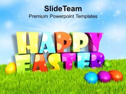Easter bunny pics multi color design for happy wishes powerpoint templates ppt backgrounds slides