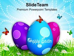 Easter bunny pics multicolored eggs with surprise powerpoint templates ppt backgrounds for slides