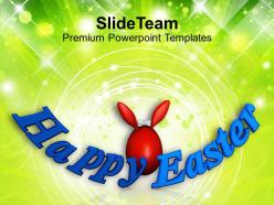 Easter clipart red bunny egg holiday powerpoint templates ppt backgrounds for slides