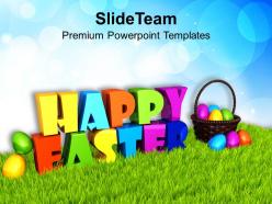 Easter day express your wishes with happy theme powerpoint templates ppt backgrounds for slides