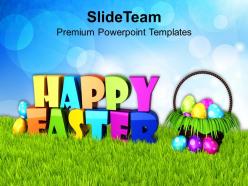 Easter day wishes of happy with bright sky theme powerpoint templates ppt backgrounds for slides