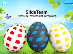 Easter egg clipart three eggs in row spring season powerpoint templates ppt backgrounds for slides