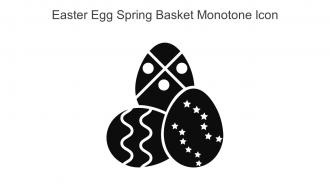 Easter Egg Spring Basket Monotone Icon In Powerpoint Pptx Png And Editable Eps Format