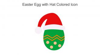 Easter Egg With Hat Colored Icon In Powerpoint Pptx Png And Editable Eps Format