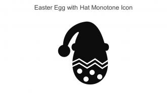 Easter Egg With Hat Monotone Icon In Powerpoint Pptx Png And Editable Eps Format