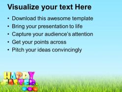 Easter eggs happy with colored surprise powerpoint templates ppt backgrounds for slides