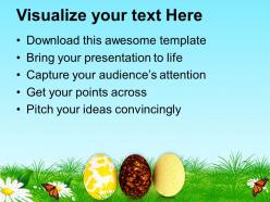 Easter holiday happy eggs with soothing colors powerpoint templates ppt backgrounds for slides