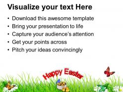 Easter holiday happy wishes with eggs powerpoint templates ppt backgrounds for slides