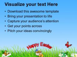 Easter holiday happy wishes with eggs powerpoint templates ppt backgrounds for slides
