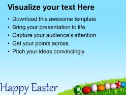 Easter traditions colorful eggs celebration of spring time powerpoint templates ppt backgrounds for slides