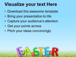 Easter wishes with rainbow colored background powerpoint templates ppt themes and graphics 0313