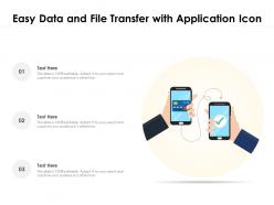 Easy data and file transfer with application icon