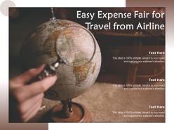 Easy expense fair for travel from airline