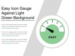 Easy icon gauge against light green background