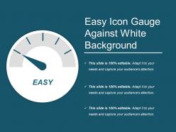 Easy icon gauge against white background