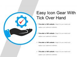 Easy icon gear with tick over hand