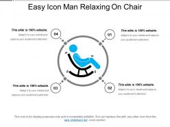 Easy icon man relaxing on chair