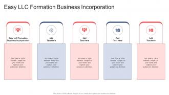 Easy LLC Formation Business Incorporation In Powerpoint And Google Slides Cpb