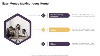 Easy Money Making Ideas Home In Powerpoint And Google Slides Cpb