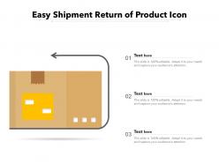 Easy shipment return of product icon