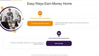 Easy Ways Earn Money Home In Powerpoint And Google Slides Cpb