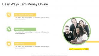 Easy Ways Earn Money Online In Powerpoint And Google Slides Cpb