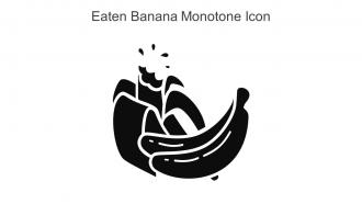 Eaten Banana Monotone Icon In Powerpoint Pptx Png And Editable Eps Format