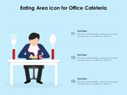 Eating area icon for office cafeteria