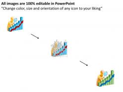 Eb 3d man searching growth on bar graph powerpoint template
