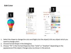 5991501 style variety 3 idea-bulb 4 piece powerpoint presentation diagram infographic slide