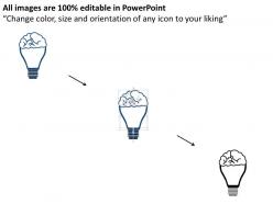 Ec brain design bulb idea generation flat powerpoint design