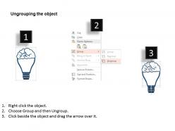 Ec brain design bulb idea generation flat powerpoint design