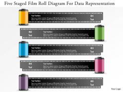 Ec Five Staged Film Roll Diagram For Data Representation Powerpoint Template