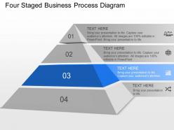 Ec four staged business process diagram powerpoint template