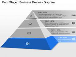 Ec four staged business process diagram powerpoint template