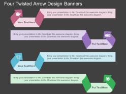 Ec four twisted arrow design banners flat powerpoint design