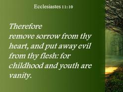 Ecclesiastes 11 10 for youth and vigor powerpoint church sermon