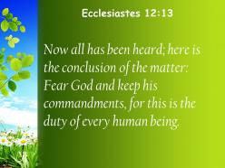 Ecclesiastes 12 13 this is the duty of every powerpoint church sermon