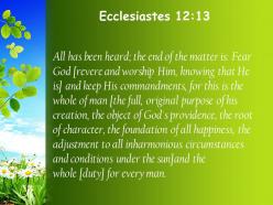 Ecclesiastes 12 13 this is the duty of every powerpoint church sermon