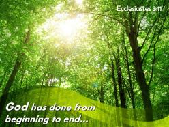 Ecclesiastes 3 11 god has done from beginning powerpoint church sermon