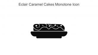 Eclair Caramel Cakes Monotone Icon In Powerpoint Pptx Png And Editable Eps Format