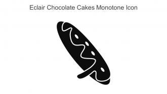 Eclair Chocolate Cakes Monotone Icon In Powerpoint Pptx Png And Editable Eps Format